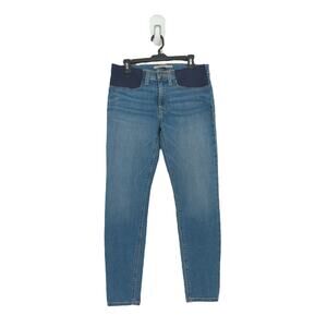 HUDSON Women 30 Nico Maternity Jeans Breakthrough Blue Super Skinny Ankle NEW